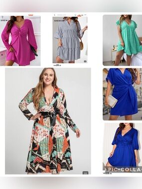 Bundle of 6 SHEIN dresses size 2X EUC lightweight dressy summer wardrobe refresh